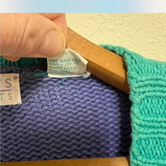 Colorful Women's Sweater with Button Front - Picture 4 of 6